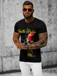 Camiseta de hombre negra OZONEE O/T129/3
