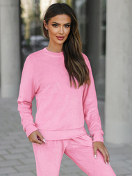 Chándal velour de mujer de rosa en polvo OZONEE O/8C1173/38