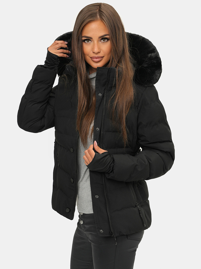 Chaqueta de mujer en negra OZONEE JS/M770/392