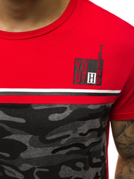 Camiseta de hombre roja OZONEE JS/SS10979Z