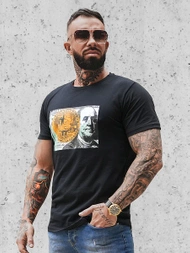 Camiseta de hombre de negro OZONEE O/BL2260Z