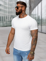 Camiseta de hombre blanco OZONEE O/QQ1388
