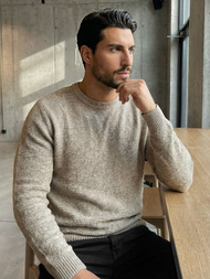 Jersey de hombre beige OZONEE JS/59B3600/155