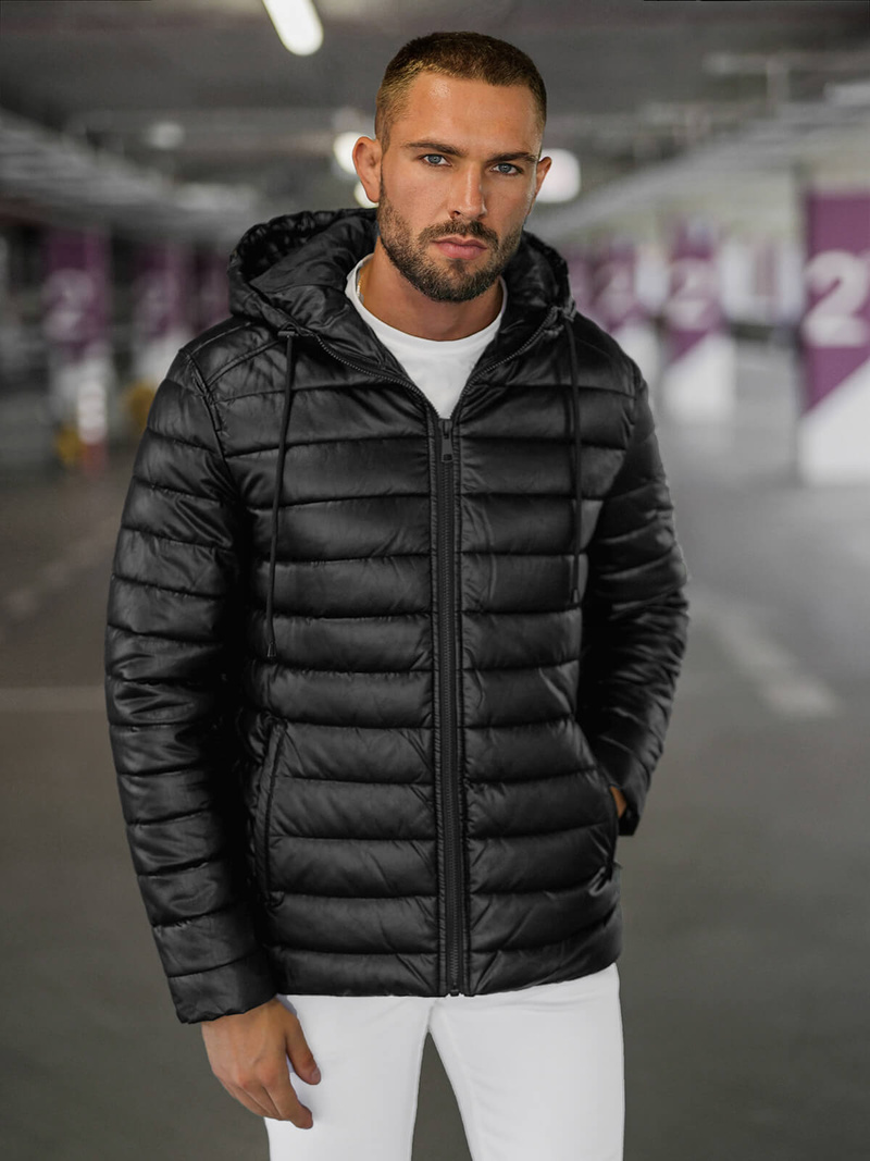 Chaqueta de hombre negra OZONEE O/11Z8088Z