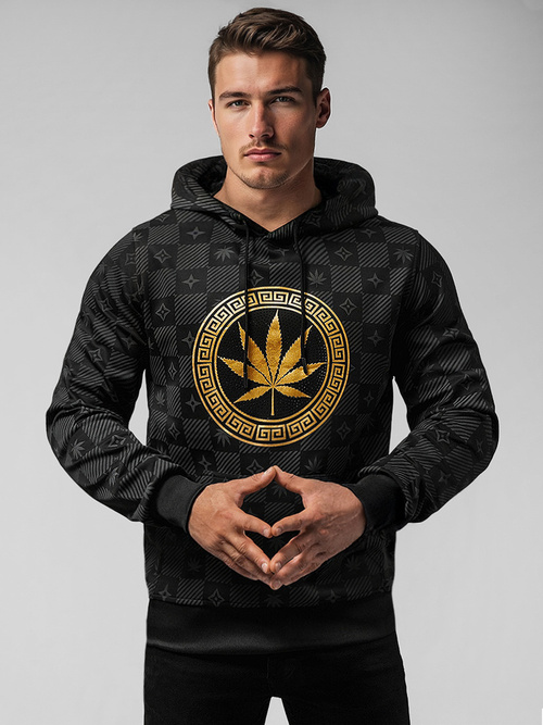 Sudadera de hombre negra OZONEE O/B265Z