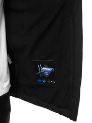 Chaqueta de hombre negra-verde OZONEE GE/12269Z