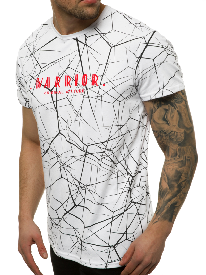 Camiseta de hombre blanca OZONEE JS/SS10935