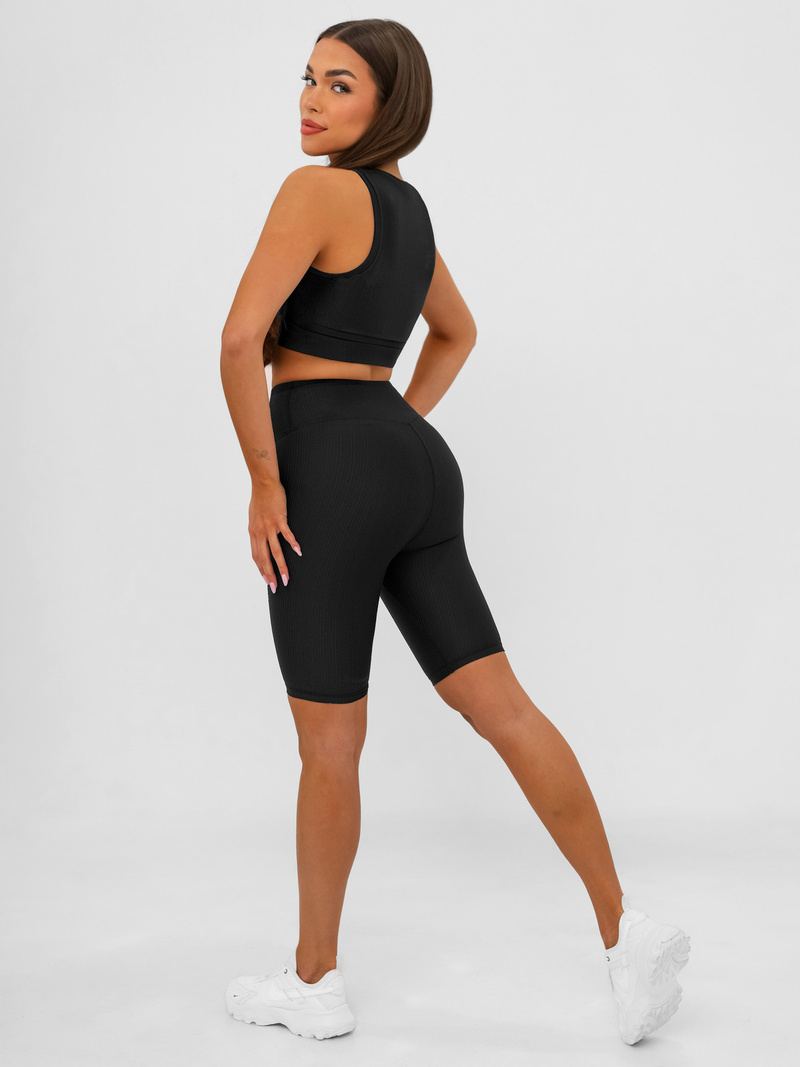 Leggins mujer cortos negros OZONEE JS/17K597/3