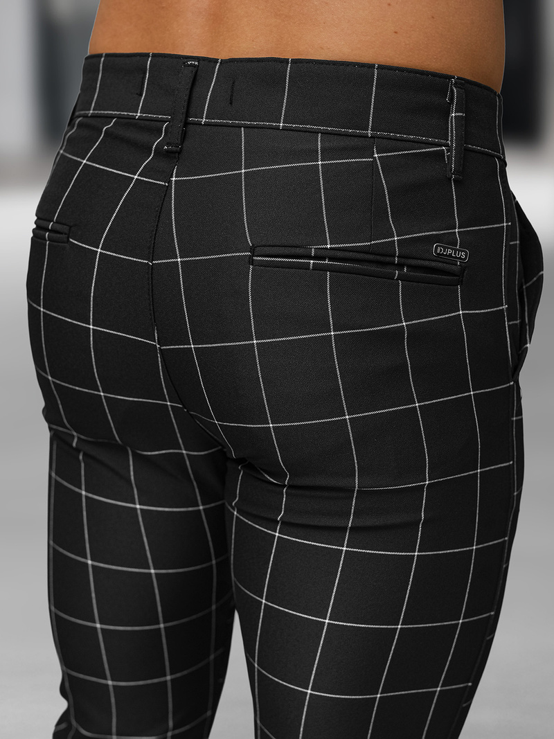 Pantalón chino de hombre negro OZONEE DJ/5505Z