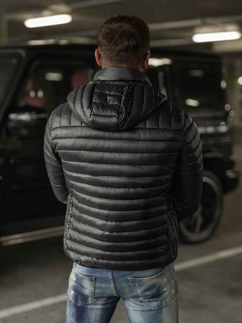 Chaqueta de hombre negra OZONEE JS/16M9336/392BZ