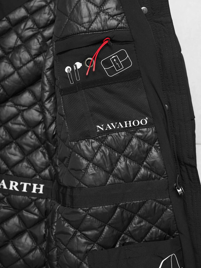 Chaqueta de mujer negra OZONEE O/W377Z