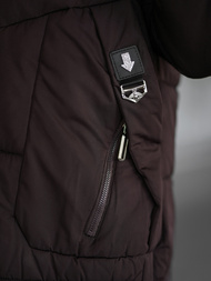 Chaqueta de mujer en chocolate OZONEE JS/16M9302/158