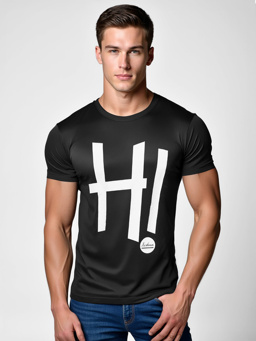 Camiseta de hombre negra OZONEE O/T1261/3Z
