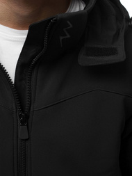 Chaqueta de hombre negra-roja OZONEE GE/12268