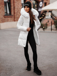 Chaqueta de mujer blanca OZONEE JS/16M9099/281