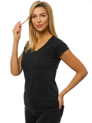 Camiseta de mujer negra OZONEE BT/71319B