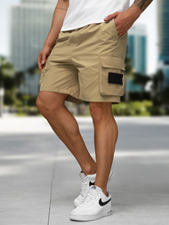 Pantalón corto de hombre beige OZONEE JS/27K6538/6