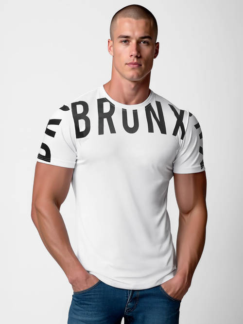 Camiseta de hombre blanca OZONEE O/8T1265/1Z