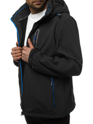 Chaqueta de hombre negro-azul OZONEE GE/12263Z