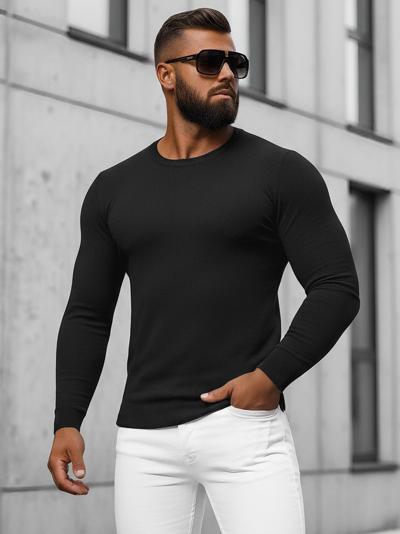 Jersey de hombre negro OZONEE NB/MMB602/4Z