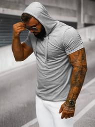 Camiseta de hombre gris OZONEE JS/8T89/2