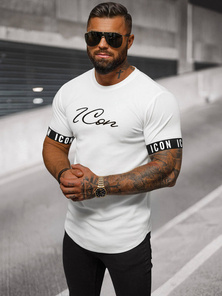 Camiseta de hombre blanco OZONEE O/T7578