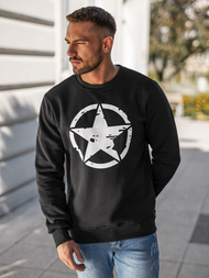 Sudadera de hombre negra OZONEE JS/8B1761/3