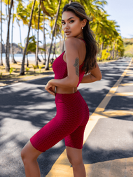 Conjunto de chándal de dos piezas de burdeos ZONEE O/22754Z