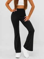 Leggings para mujer con piernas anchas negras OZONEE JS/17K587/3