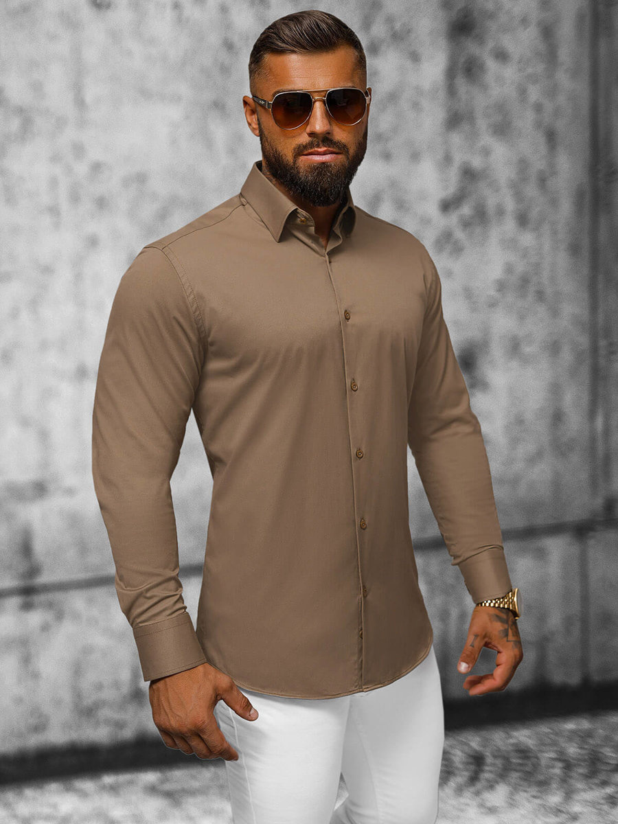 Camisa marron online