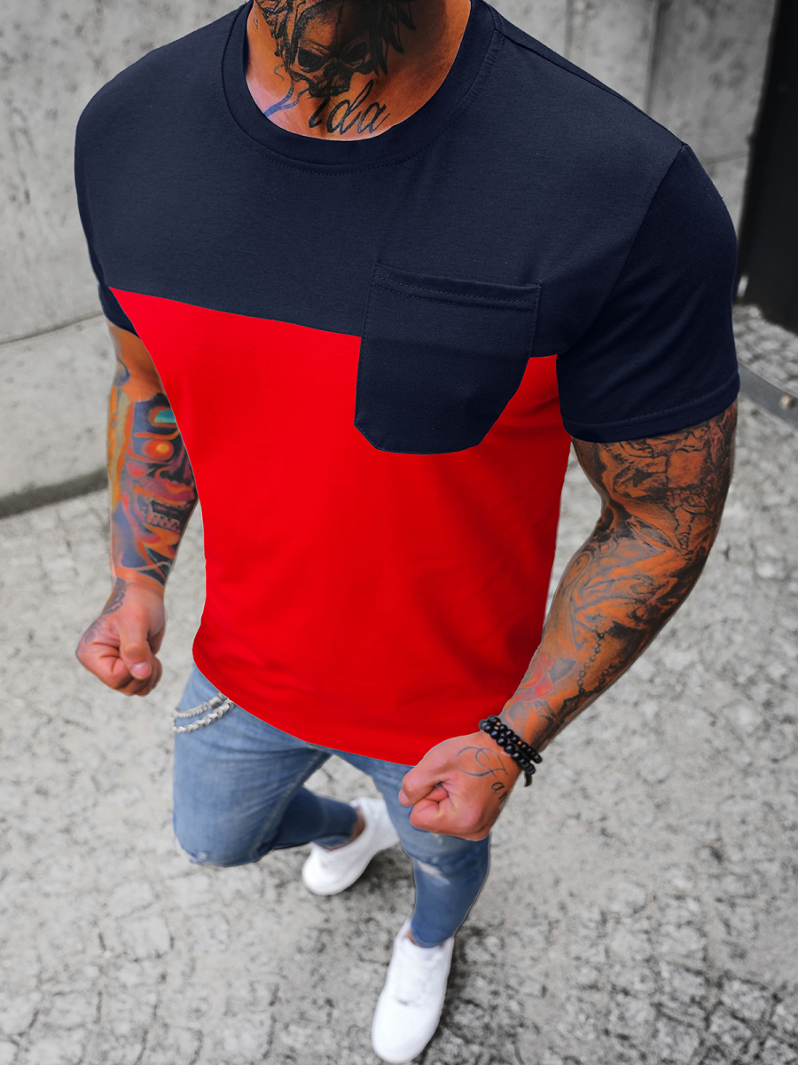 Camiseta de hombre roja OZONEE B/181590