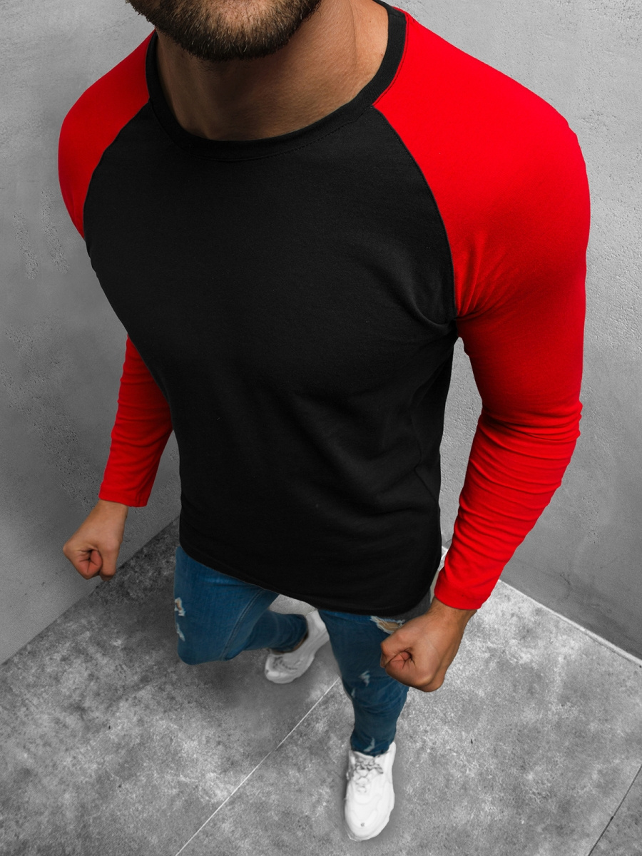 Camiseta Hombre Color Rojo Manga Larga by Jabato