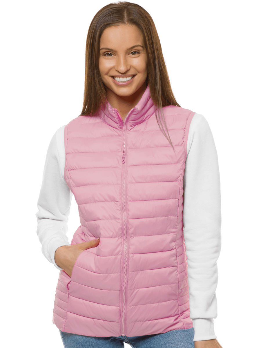 Chaleco de mujer rosa en polvo OZONEE JS/16M9092/51