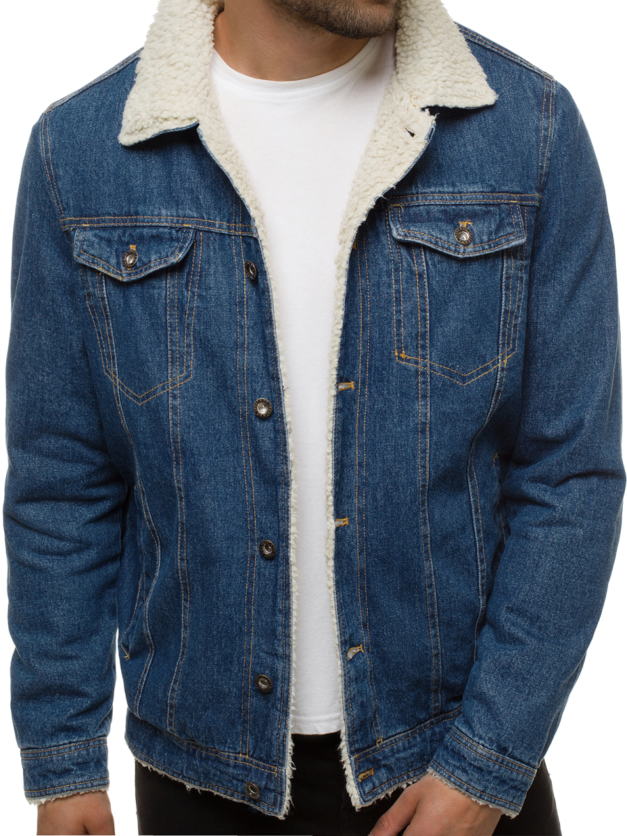 Chaqueta vaquera de hombre azul OZONEE JB/JP1156Z