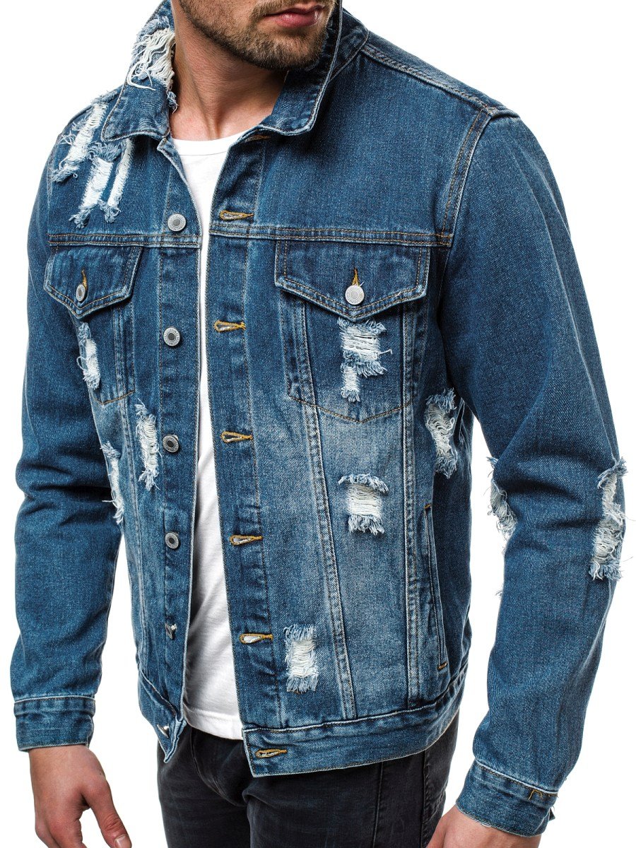 Chaqueta vaquera de hombre azul OZONEE T/7518Z 