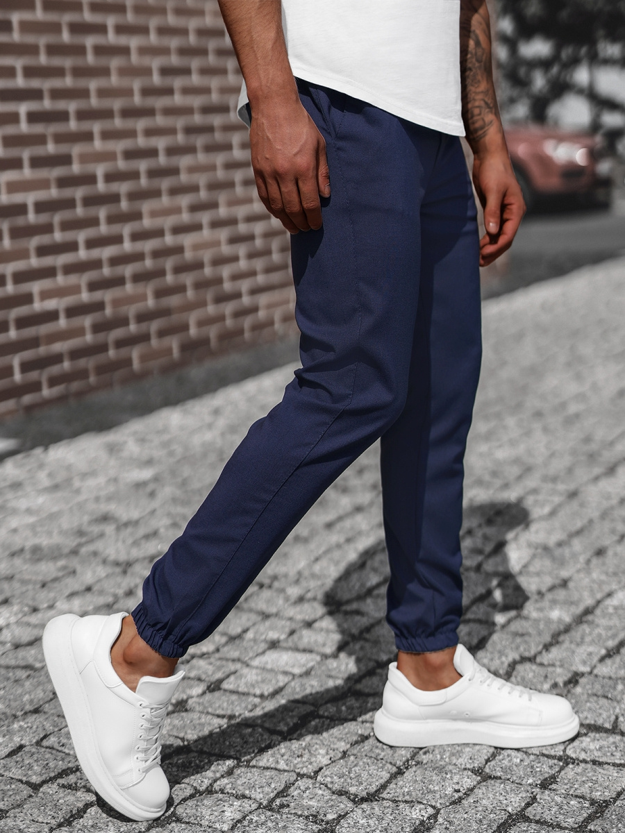 Pantalones cortos chinos de hombre azul marino OZONEE JB/JP1140