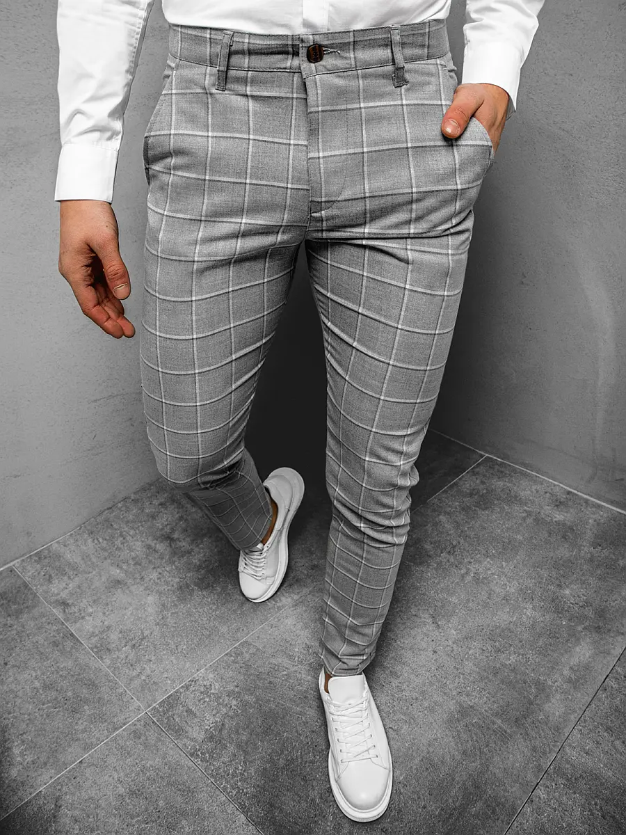 Pantalón chino de hombre gris OZONEE DJ/5522 |