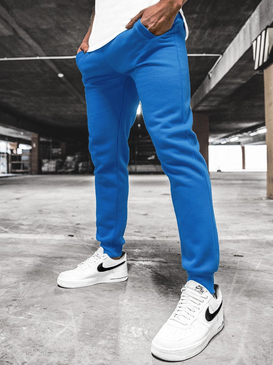 Pantalón de chándal jogger para hombre azul oscuro Bolf K10336A