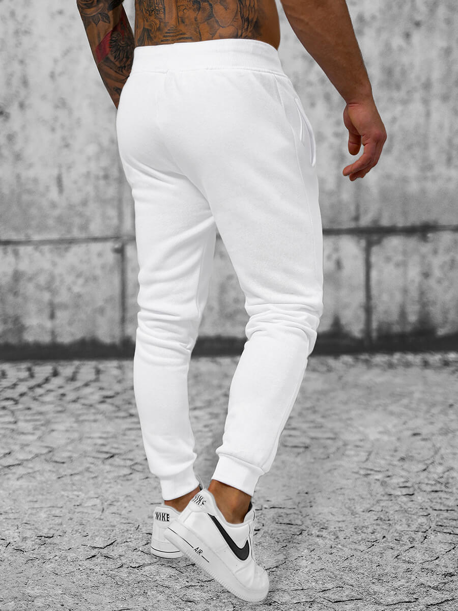 Women's Sweatpants - White OZONEE JS/CK01Z - Men's Clothing