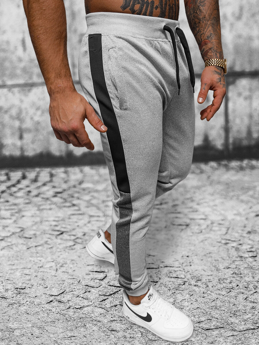 Pantalón de chándal de hombre gris OZONEE JS/K10233Z