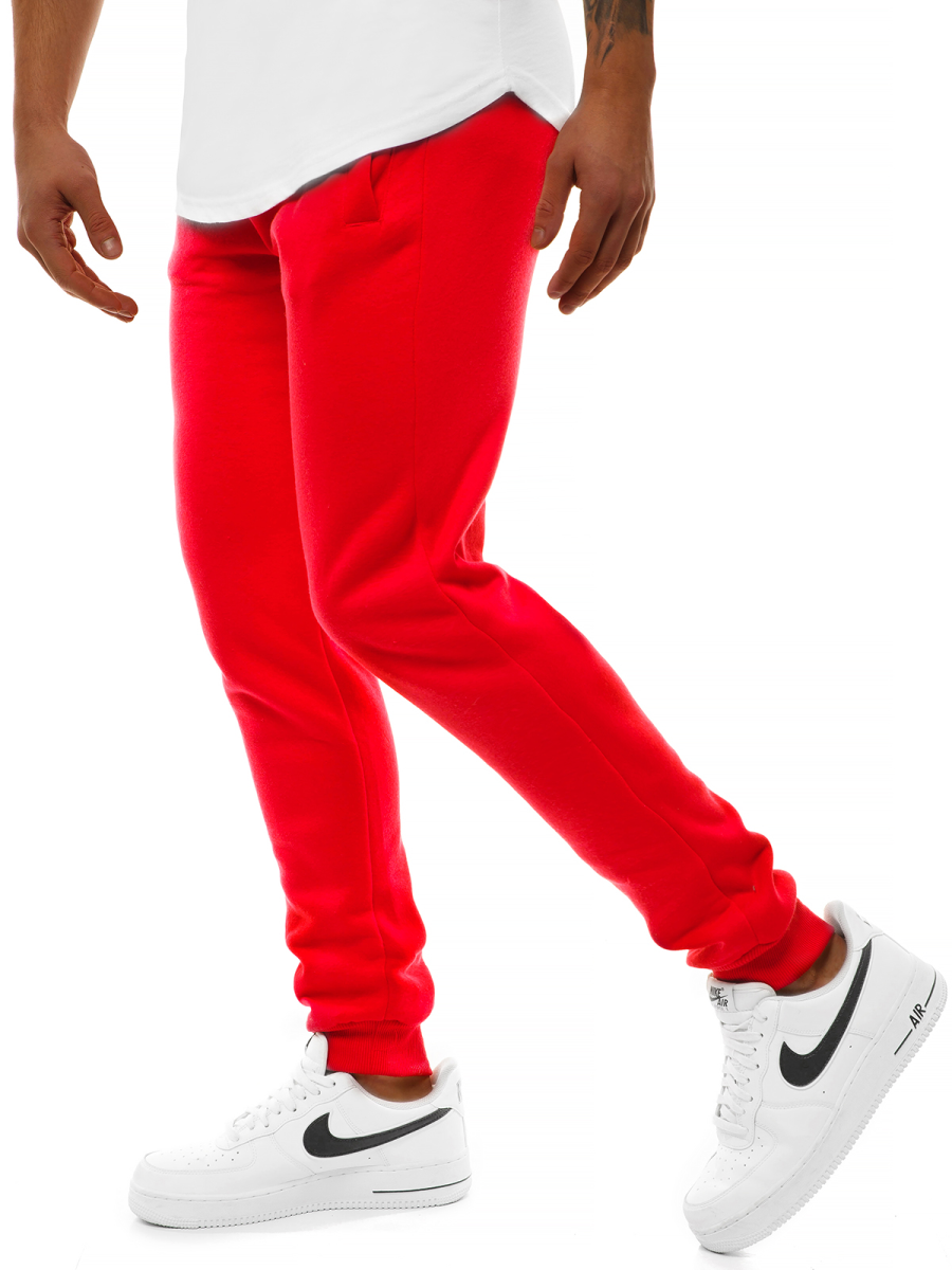 Pantalón de chándal de hombre rojo MEN/CK01 | OZONEE