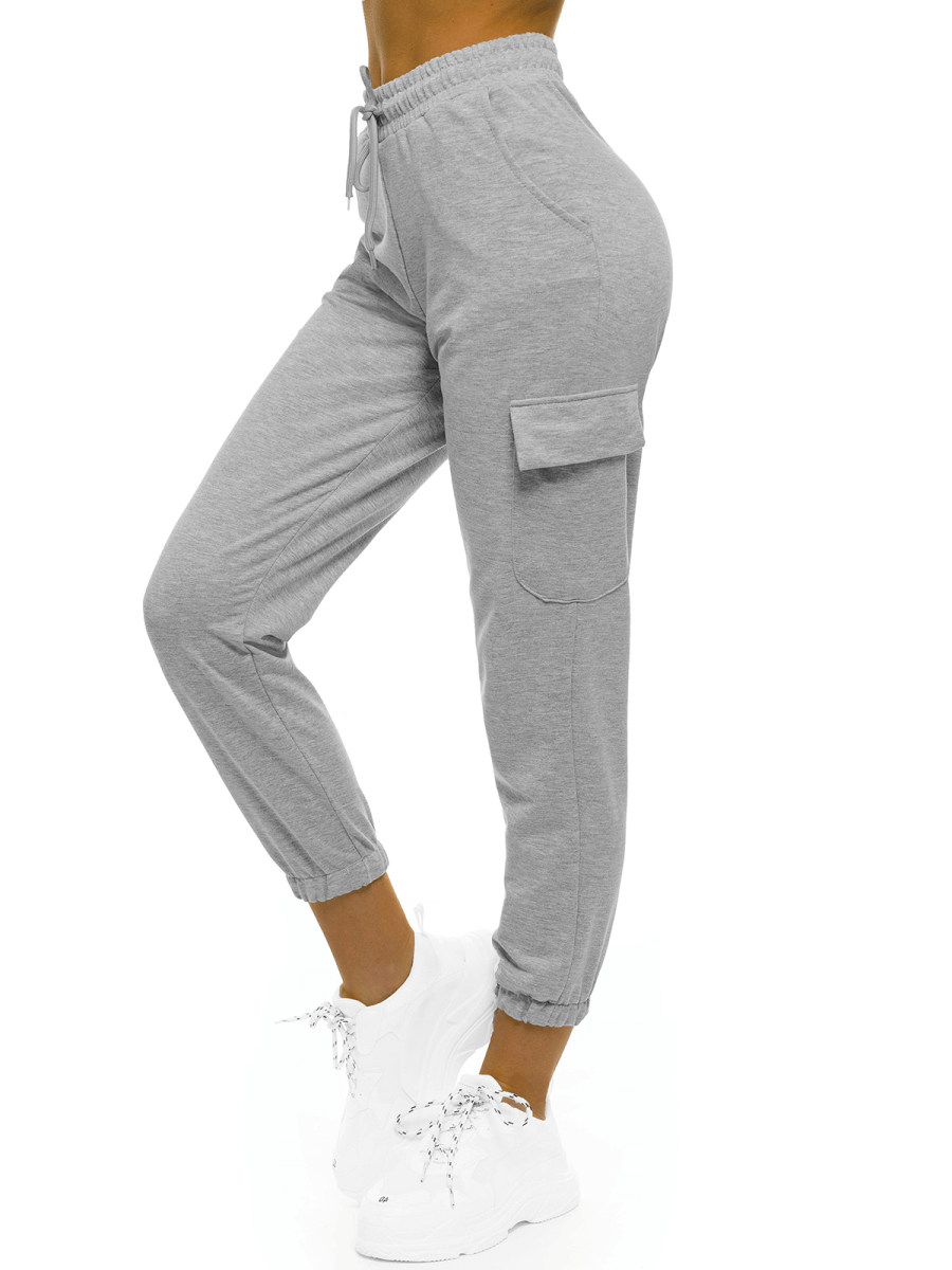 Pantalón de chándal para mujer gris OZONEE JS/CK01