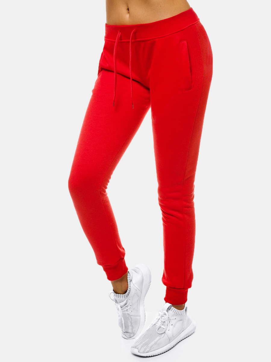Pantalón de chándal para mujer rojo OZONEE JS/CK01 | OZONEE