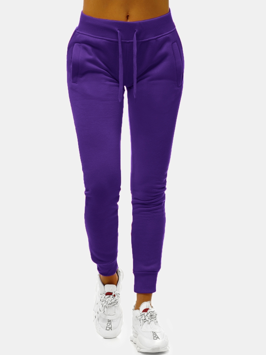 Pantalón skinny de talle bajo en violeta