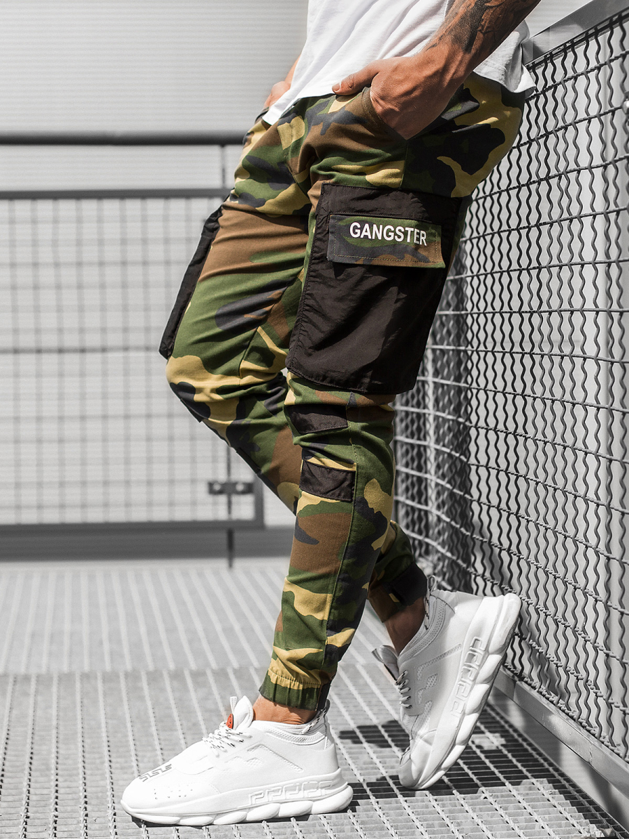 Pantalón jogger de hombre camuflaje-verde OZONEE G/11144