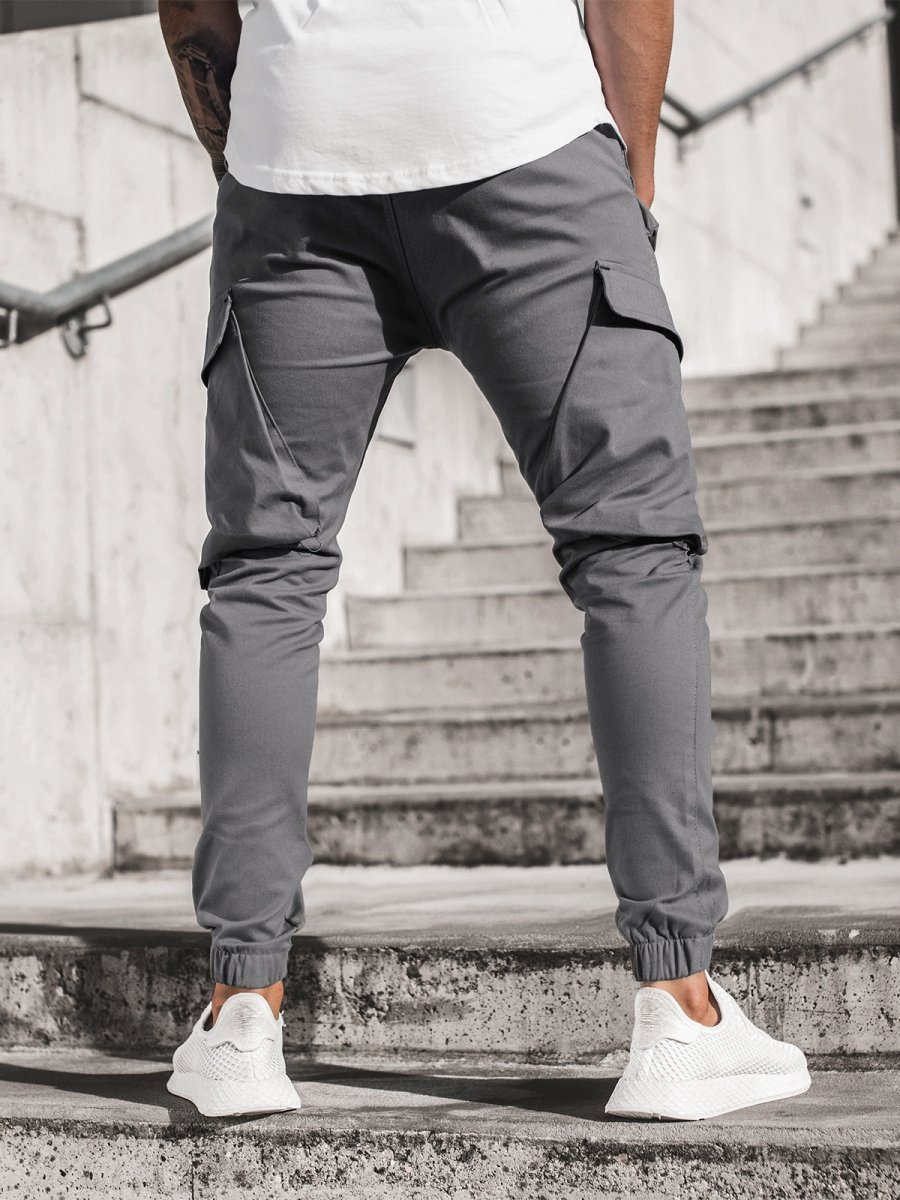 Pantalon Jogger Gap Flannel Pj Hombre Gris Verde En Pantalón