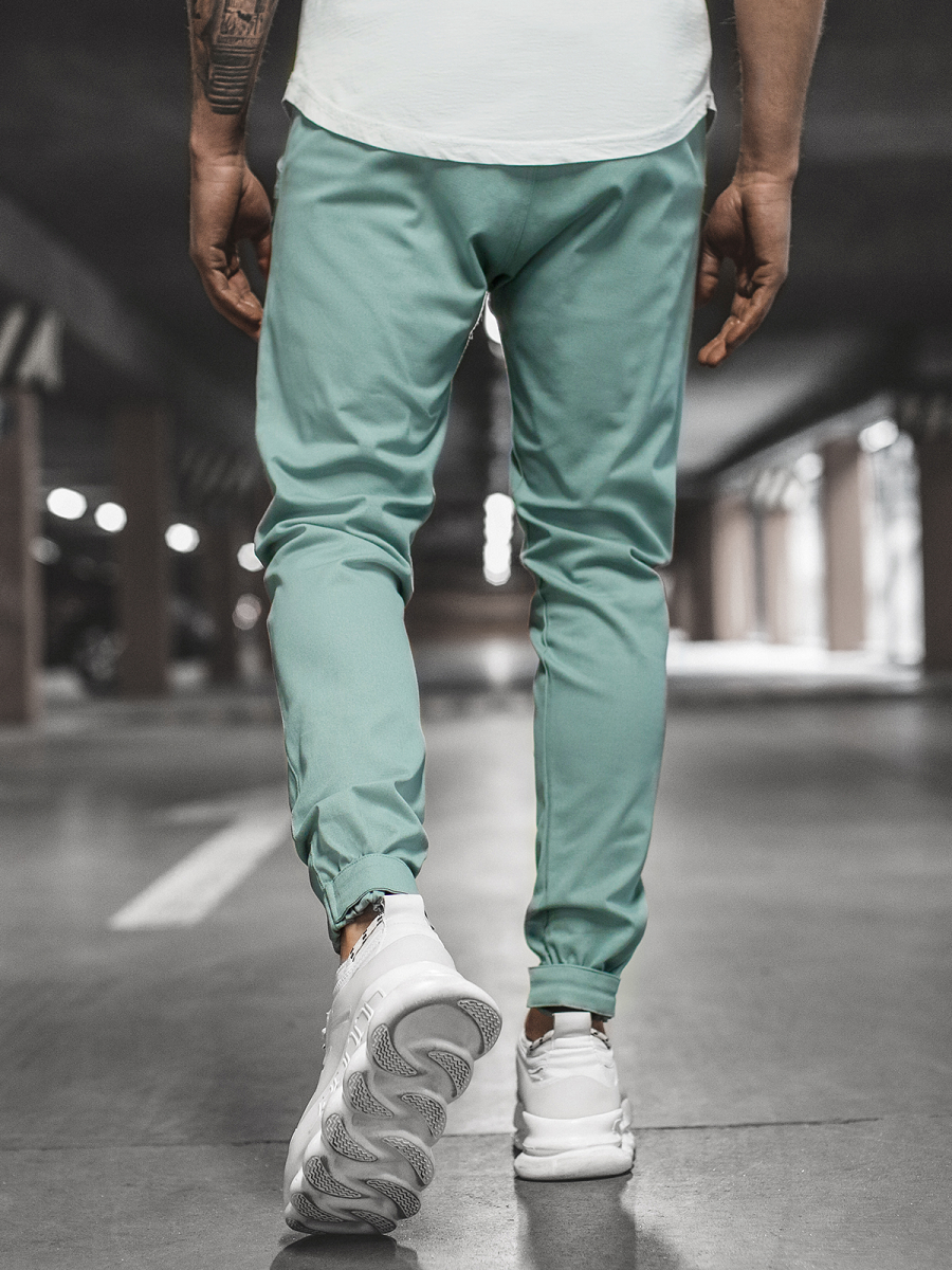 pantalon color menta hombre