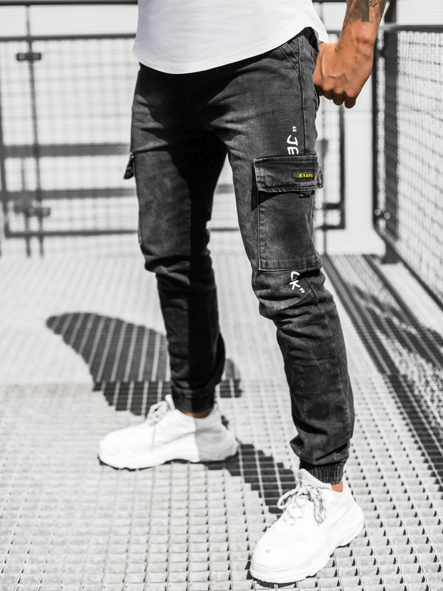 Pantalón Jogger De Hombre Negras Ozonee Dr Tf067z Ozonee