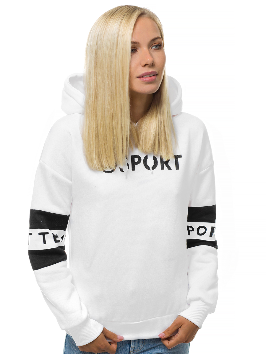 Sudadera de mujer blanca OZONEE JS/KSW2031 OZONEE Sudadera de mujer blanca OZONEE JS/KSW2031 OZONEE