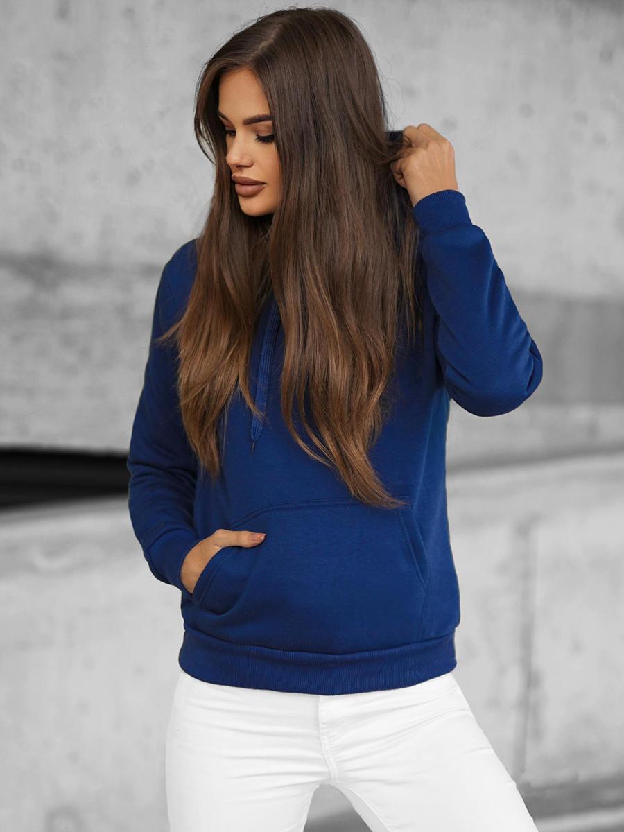 Sudadera deportiva mujer con cremallera y bolsillo indigo Talla de Ropa M